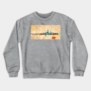 NYC Skyline Grunge Crewneck Sweatshirt